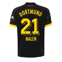 Camisa de Futebol Borussia Dortmund Donyell Malen #21 Equipamento Secundário 2023-24 Manga Curta